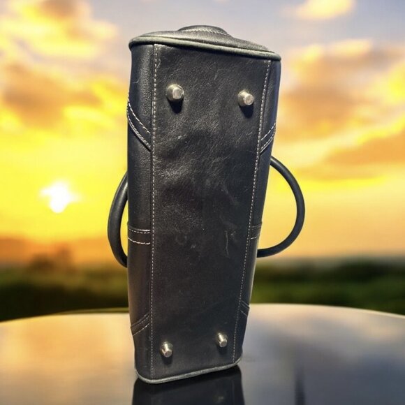 Coach Black Leather Satchel - Picture 6 of 7